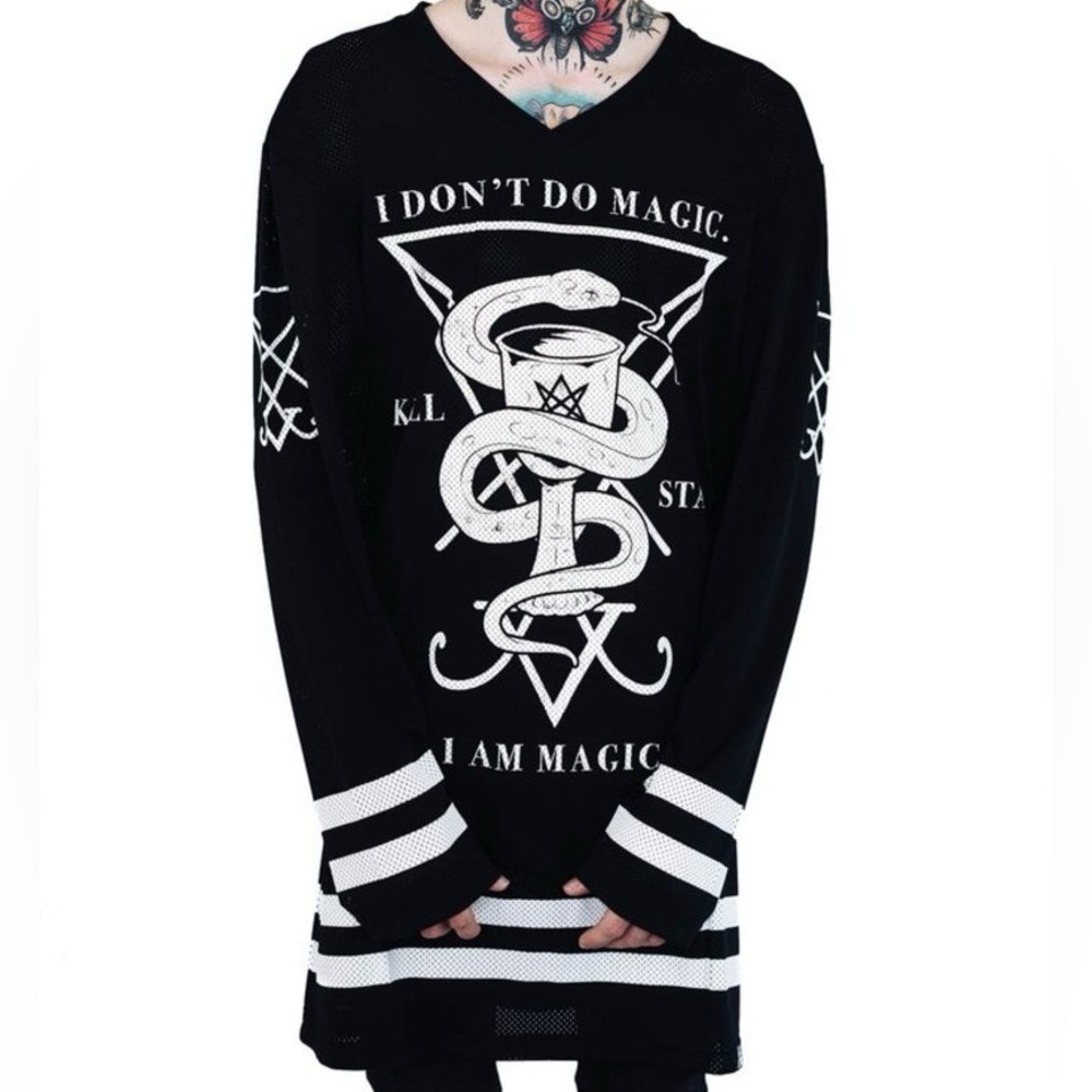 Killstar Unisex Goth Occult “Magic” Punk Jersey Top ♠️